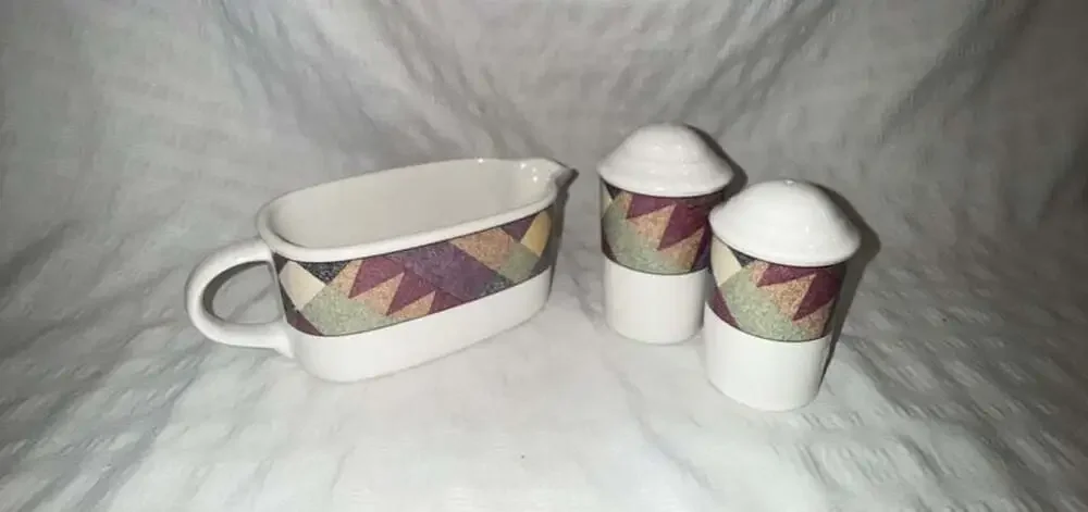 Studio Nova Palm Desert Y2216 Gravy Boat and Salt & Pepper Shakers Set